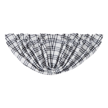 Sawyer Mill Black Plaid Balloon Valance Curtain 15x60 VHC Brands - The Fox Decor